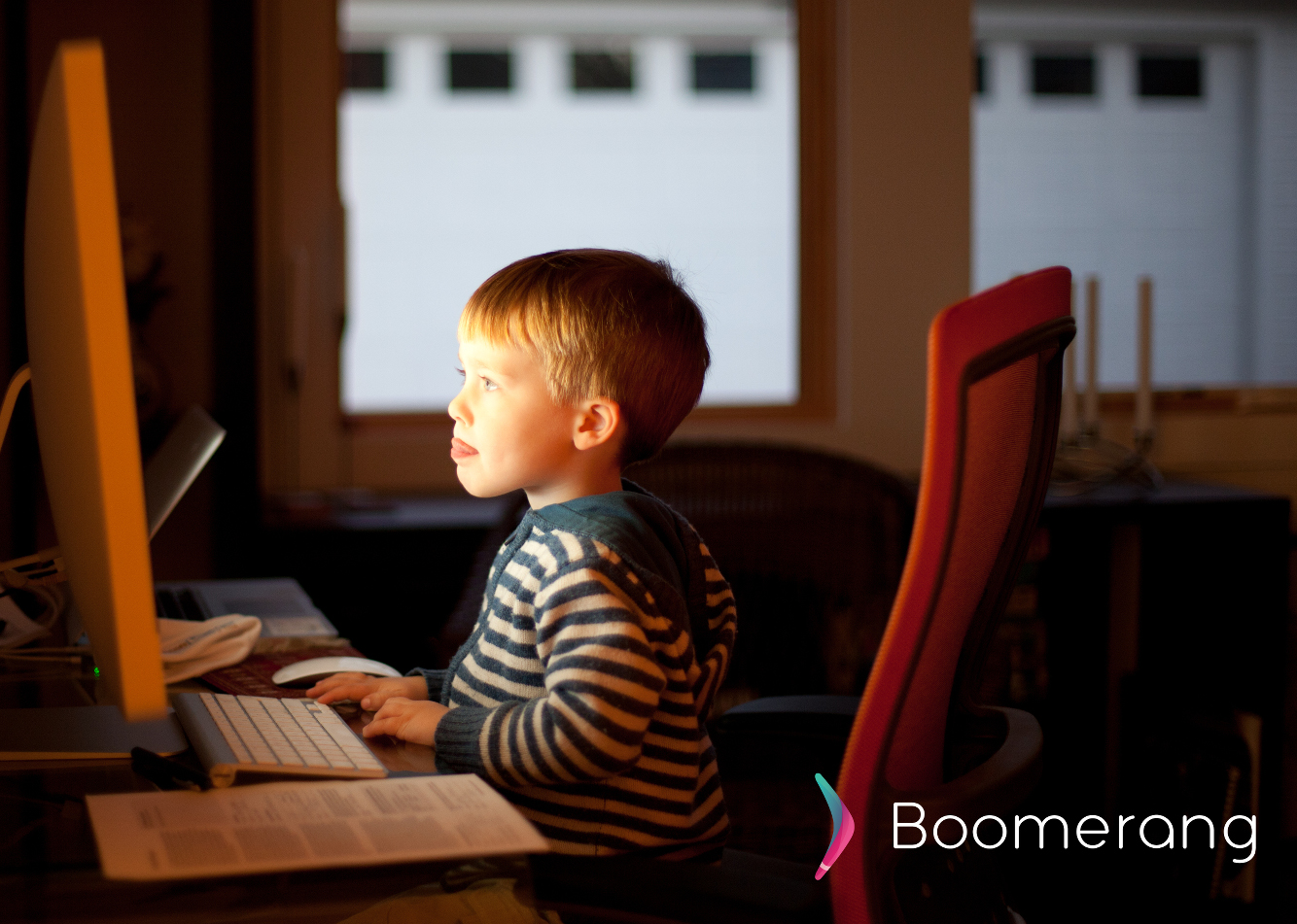 Young Child in front of computer