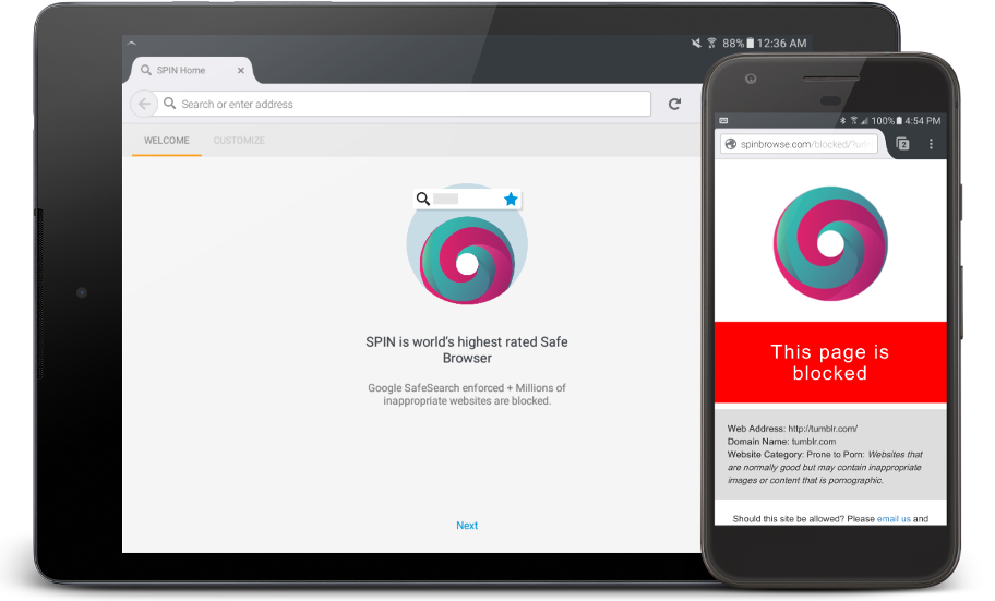 SPIN Safe Browser