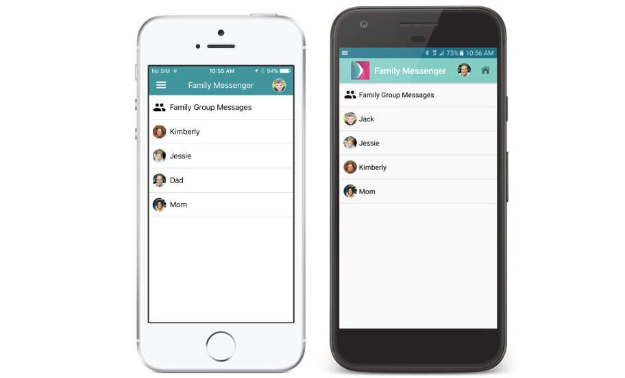 Family Messenger-Smartphone mockups