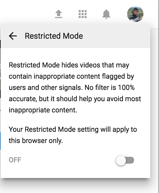 How to enable YouTube's restricted mode