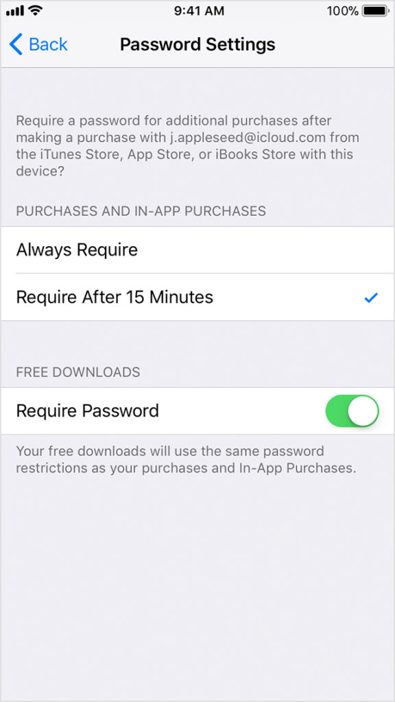 ios11-iphone7-settings-apple-id-itunes-app-store-password-settings